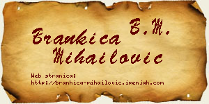 Brankica Mihailović vizit kartica